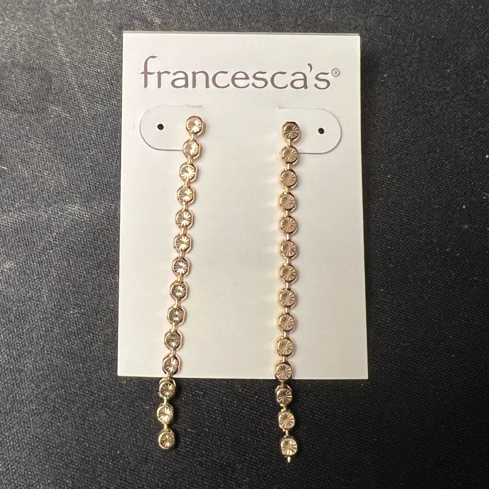 Francesca’s Knife Cut Circle Earrings